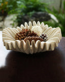 Beige Travertine Fluted Bowl | Wedding Table Decorations | Fruit Tray