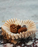 Beige Travertine Fluted Bowl | Wedding Table Decorations | Fruit Tray