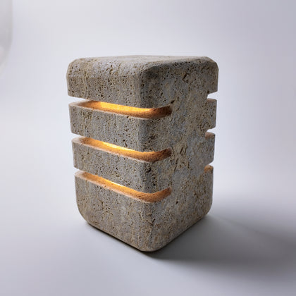 Luna-Travertine Night Light | Night Stand Lamps | Decorative Night Lights
