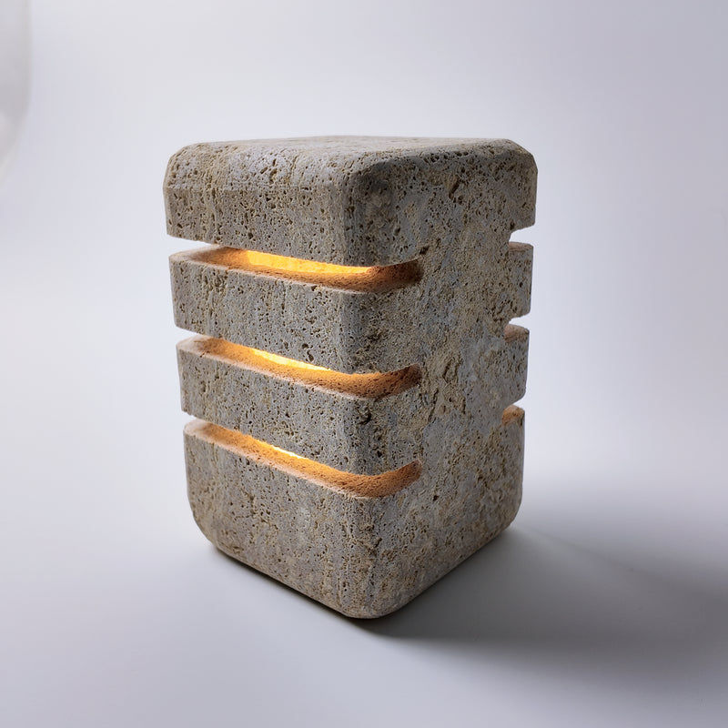 Luna-Travertine Night Light | Night Stand Lamps | Decorative Night Lights