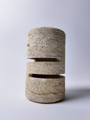 Luna-Travertine Cylindrical Night Light |Bathroom Night Light | Decorative Night Lights