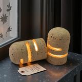Luna-Travertine Cylindrical Night Light |Desktop Ambient Light | Ambient Lamp