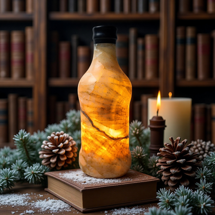 Luna-Alabaster Beer Bottle Night Light | Decorative Ambient Lamp | Night And Light
