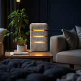 Luna-Travertine Night Light | Night Stand Lamps | Decorative Night Lights