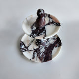 Calacatta Viola Cake Stand | 2 tier marble stand | 2 tier cake stand