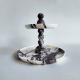 Calacatta Viola Cake Stand | 2 tier marble stand | 2 tier cake stand