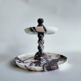 Calacatta Viola Cake Stand | 2 tier marble stand | 2 tier cake stand