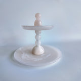 Pink Onyx Cake Stand | 2 tier marble stand | 2 tier cake stand