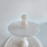 Pink Onyx Cake Stand | 2 tier marble stand | 2 tier cake stand