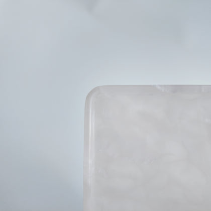 Pink Onyx Square Tray | Natural Stone Vanity Tray for Perfume, Jewelry & Table Decor