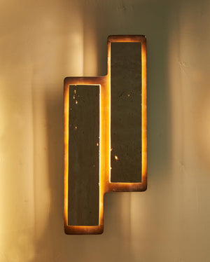 Travertine Double Sconce | Lounge Wall Lights | Indoor Wall Sconce Lighting