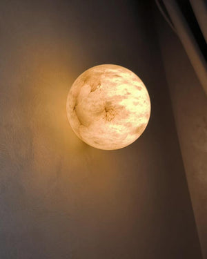 Moon Wall Lamp | Alabaster Wall Sconce | Wall Mounted Lights