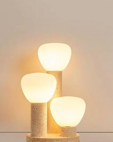 Travertine Table Lamp | Table Lights For Living Room | Bedside Lamps