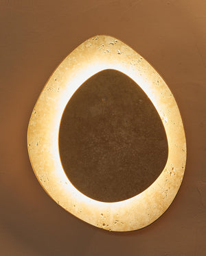 Travertine Wall Sconce | Decorative Wall Light | Indoor Wall Sconce Lighting