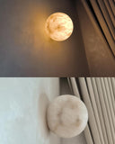 Moon Wall Lamp | Alabaster Wall Sconce | Wall Mounted Lights