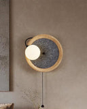 Travertine Moon Wall Lamp | Articulating Wall Sconce | Decorative Wall Light