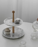 Marble Cake Stand | 2 tier marble stand | 2 tier cake stand