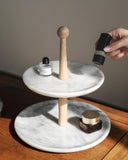 Marble Cake Stand | 2 tier marble stand | 2 tier cake stand