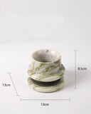 Marble Candle Holders | Candle Stand Holder | Green Forest Candle Holders