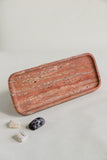 Red Travertine Rectangular Tray | Wedding Decor Housewarming Party Present