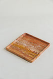 Red Travertine Square Tray | Wedding Party Table Decor