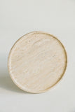 White Travertine Round Tray | Housewarming Party Present