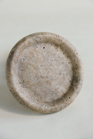 Silver Travertine Tray Thickened | Bathroom Tray Dining Table Decor