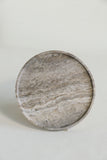 Silver Travertine Round Tray | New Home Presents Wedding Table Decorations