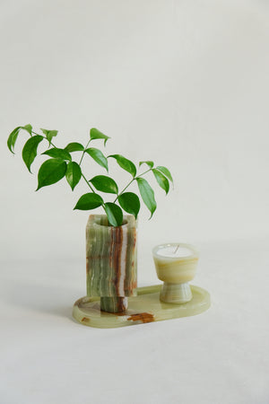 Green Onyx Decorative Vase | Marble Flower Vase Wedding Table Centerpieces