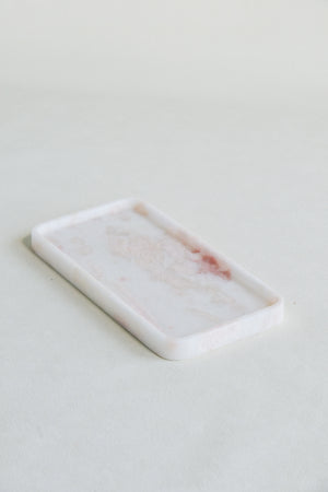 Rectangular Rosso Norvegian Tray | Marble Jewelry Tray Jewelry Tray For Dresser