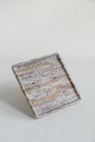 Silver Travertine Square Tray | Gifts For New House Owners