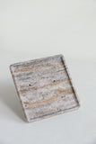 Silver Travertine Square Tray | Gifts For New House Owners