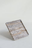 Silver Travertine Square Tray | Gifts For New House Owners