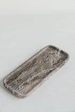 Silver Travertine Rectangular Tray  | Jewelry Tray For Dresser