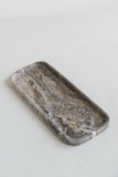 Silver Travertine Rectangular Tray  | Jewelry Tray For Dresser