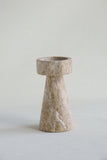 White Travertine Candle Holder |Tapered Candlesticks Candle Stick Holder