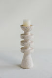 White Travertine Candle Stick Holder |Tapered Candlesticks Candle Stand Holder