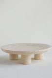 Marble Vanity Tray | White Travertine Tripod Base Storage