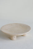 Marble Vanity Tray | White Travertine Tripod Base Storage