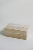 White Travertine Tissue Box | Tissue Box With Cover