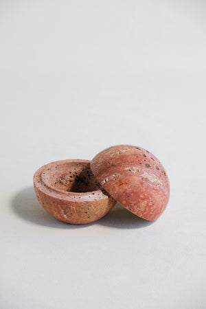 Red Travertine Sphere Incense Burner | Housewarming Gift Ideas