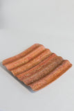 Wave-Shaped Red Travertine Tray | Precious Housewarming Gift