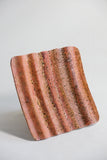 Wave-Shaped Red Travertine Tray | Precious Housewarming Gift