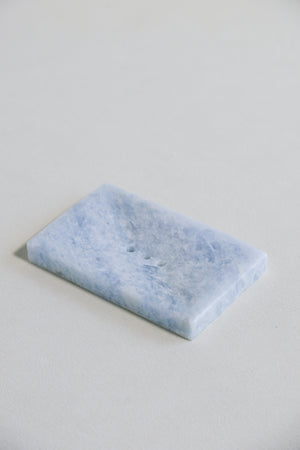 Blue Crystal Marble Soap Dish |  Bar Soap Holder