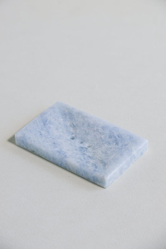 Blue Crystal Marble Soap Dish | Bar Soap Holder