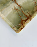 Natural Green Onyx Marble Square Tray 