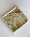 Natural Green Onyx Marble Square Tray 