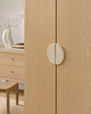 Natural Stone Beige Travertine Semicircle Handle