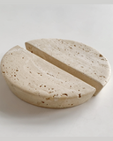 Natural Stone Beige Travertine Semicircle Handle