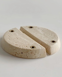 Natural Stone Beige Travertine Semicircle Handle